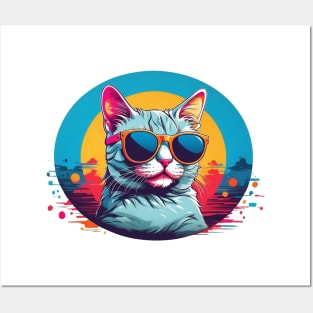 Cool Cat in Sunglasses Posters and Art